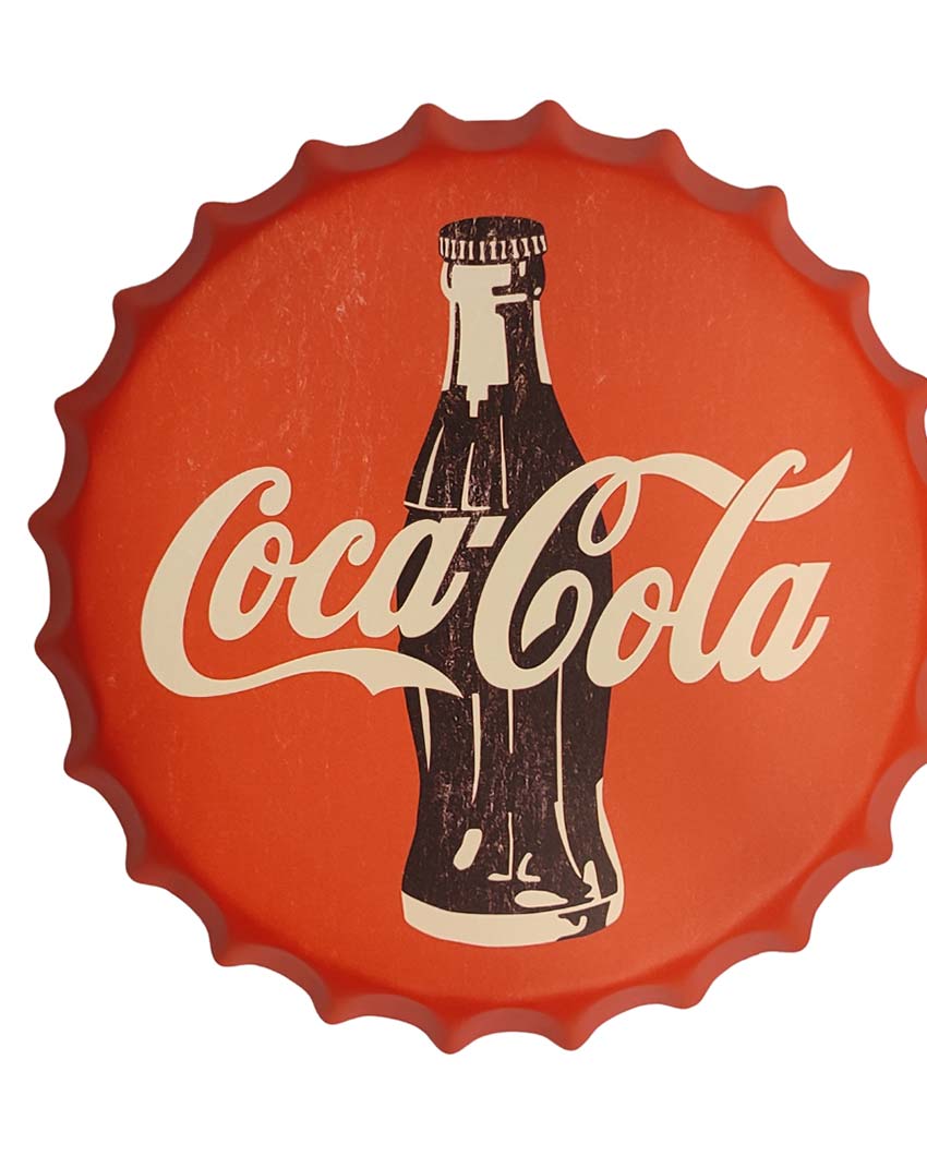 Coca Cola Red Bottle Cap Wall Decor | 35 x 5 cm/ 14 x 2 inches