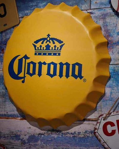 Corona Bottle Cap Wall Decor | 35 x 5 cm / 14 x 2 inches