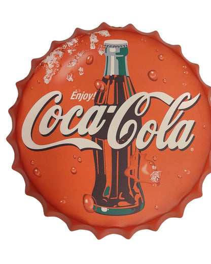 Enjoy Coca Cola Bottle Cap Wall Decor | 35 x 5 cm / 14 x 2 inches