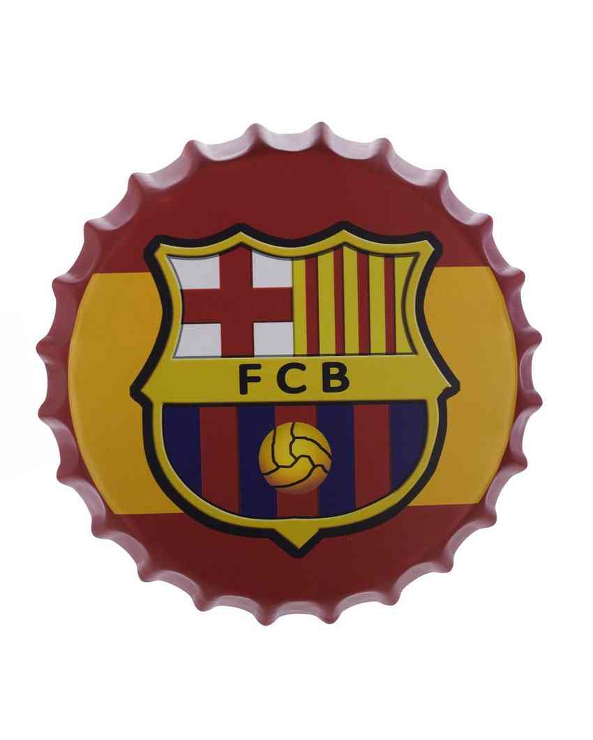 FC Barcelona Bottle Cap Wall Decor | 35 x 5 cm / 14 x 2 inches