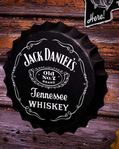 Jack Daniels Bottle Cap Wall Decor | 14 inches