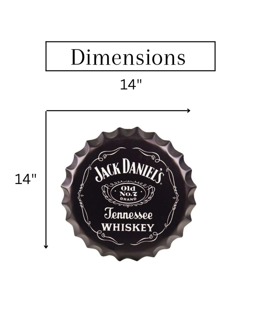 Jack Daniels Bottle Cap Wall Decor | 14 inches