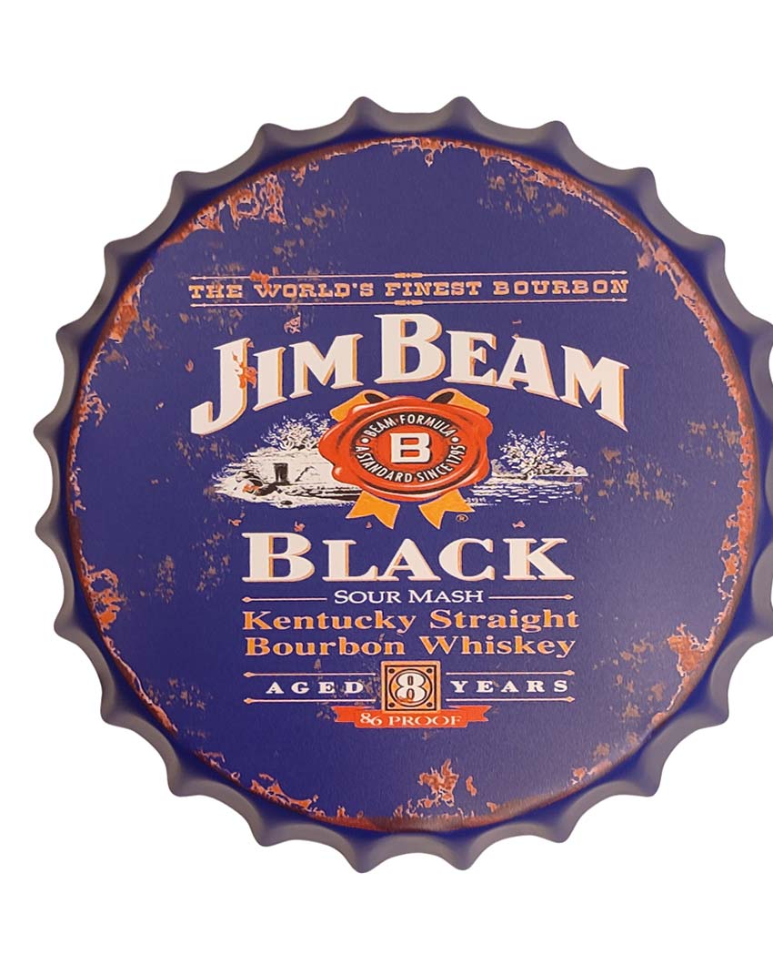 Jim Beam Bottle Cap Wall Decor | 14 inches