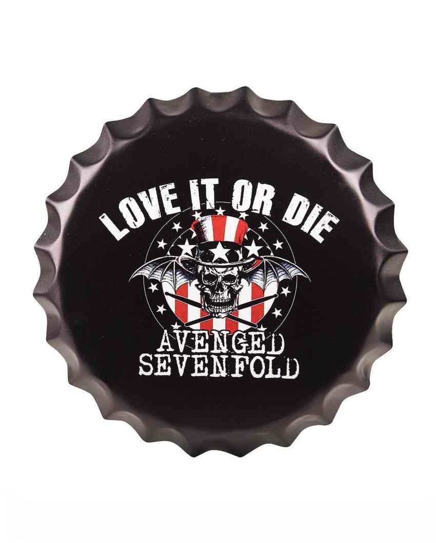 Love It or Die Bottle Cap Wall Decor | 14 inches