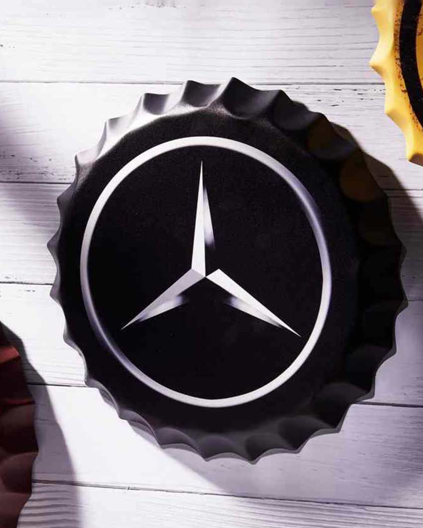 Mercedes Bottle Cap Wall Decor | 14 inches