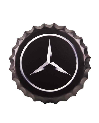 Mercedes Bottle Cap Wall Decor | 14 inches