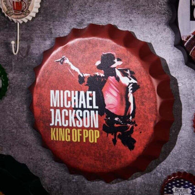 Michael Jackson Bottle Cap Wall Decor | 14 inches