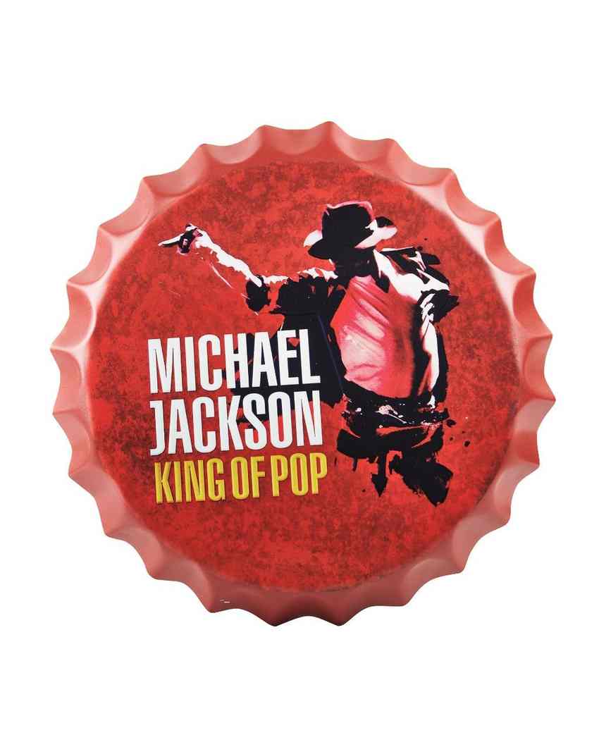 Michael Jackson Bottle Cap Wall Decor | 14 inches