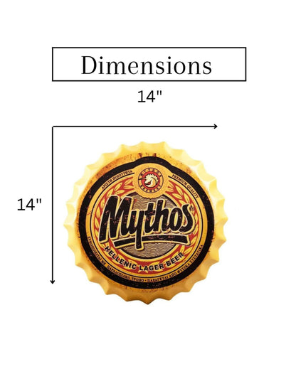 Mythos Bottle Cap Wall Decor | 14 inches