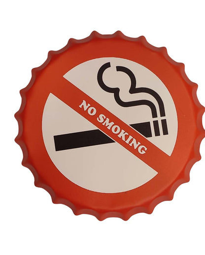 No Smoking Bottle Cap Wall Decor | 14 inches