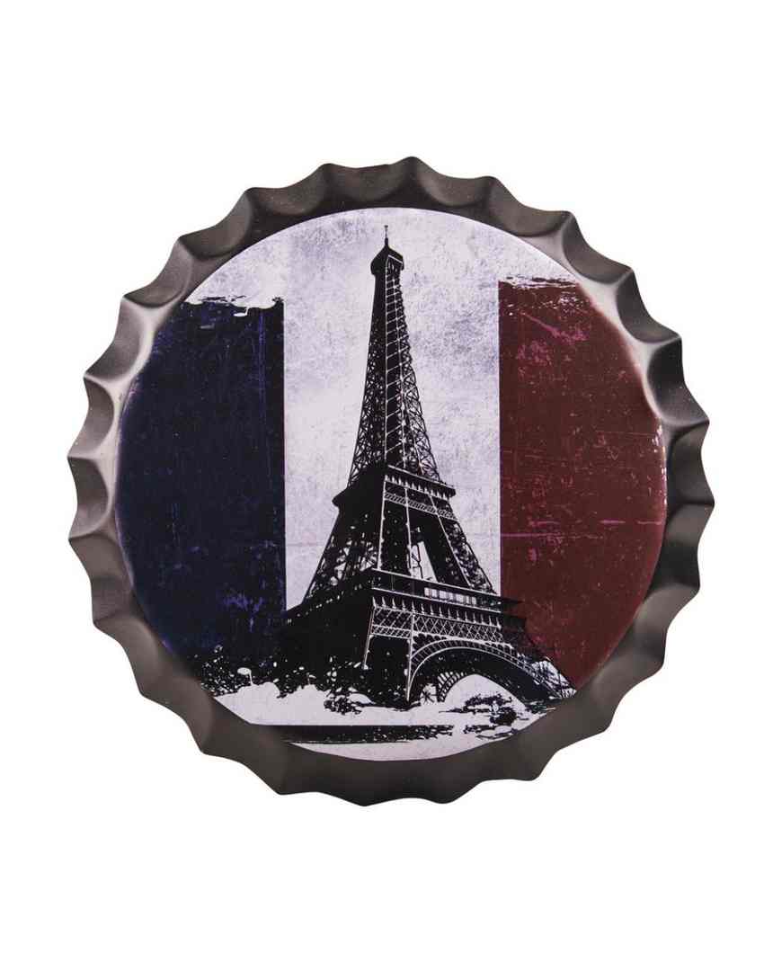 Paris Bottle Cap Wall Decor | 14 inches