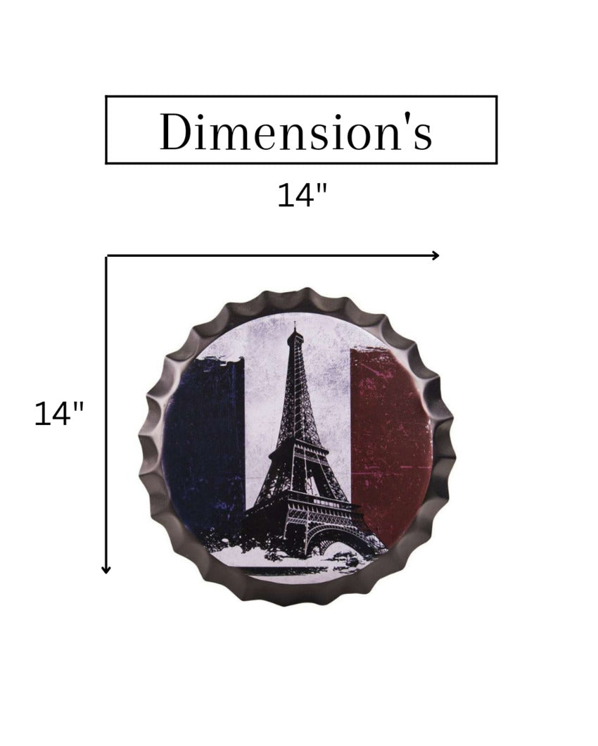 Paris Bottle Cap Wall Decor | 14 inches