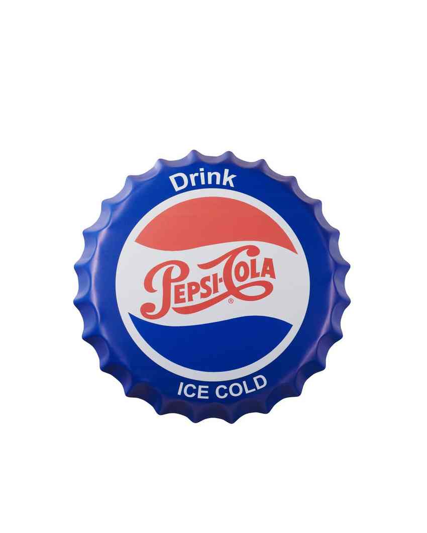 Pepsi Cola Bottle Cap Wall Decor | 14 inches