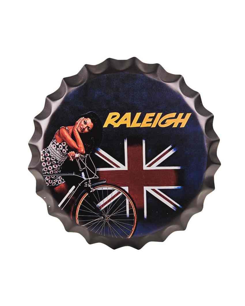 Raleigh Bottle Cap Wall Decor | 14 inches