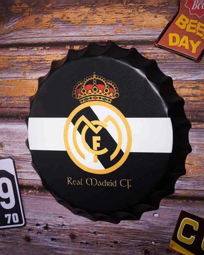 Real Madrid Bottle Cap Wall Decor | 14 inches