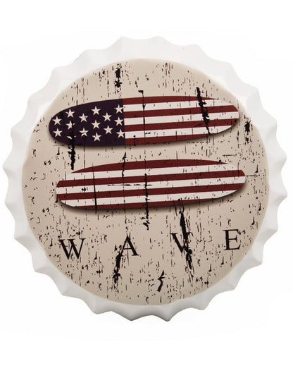 Wave Board Bottle Cap Wall Decor | 14 inches