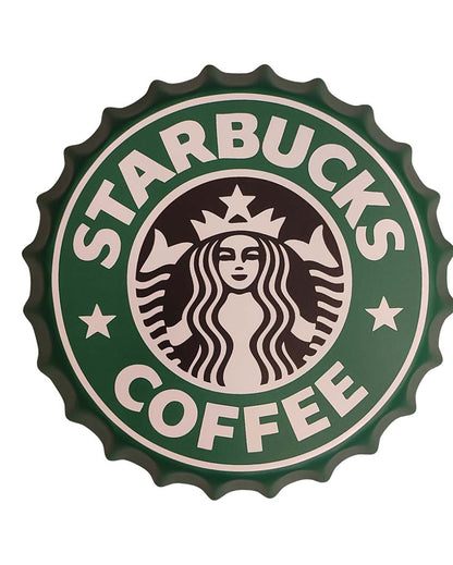 Starbucks Coffee Bottle Cap Wall Decor | 14 x 14 inches