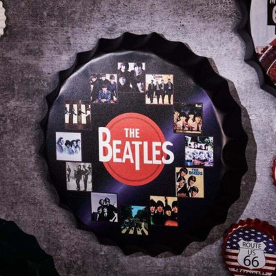 The Beatles CD Bottle Cap Wall Decor | 14 inches