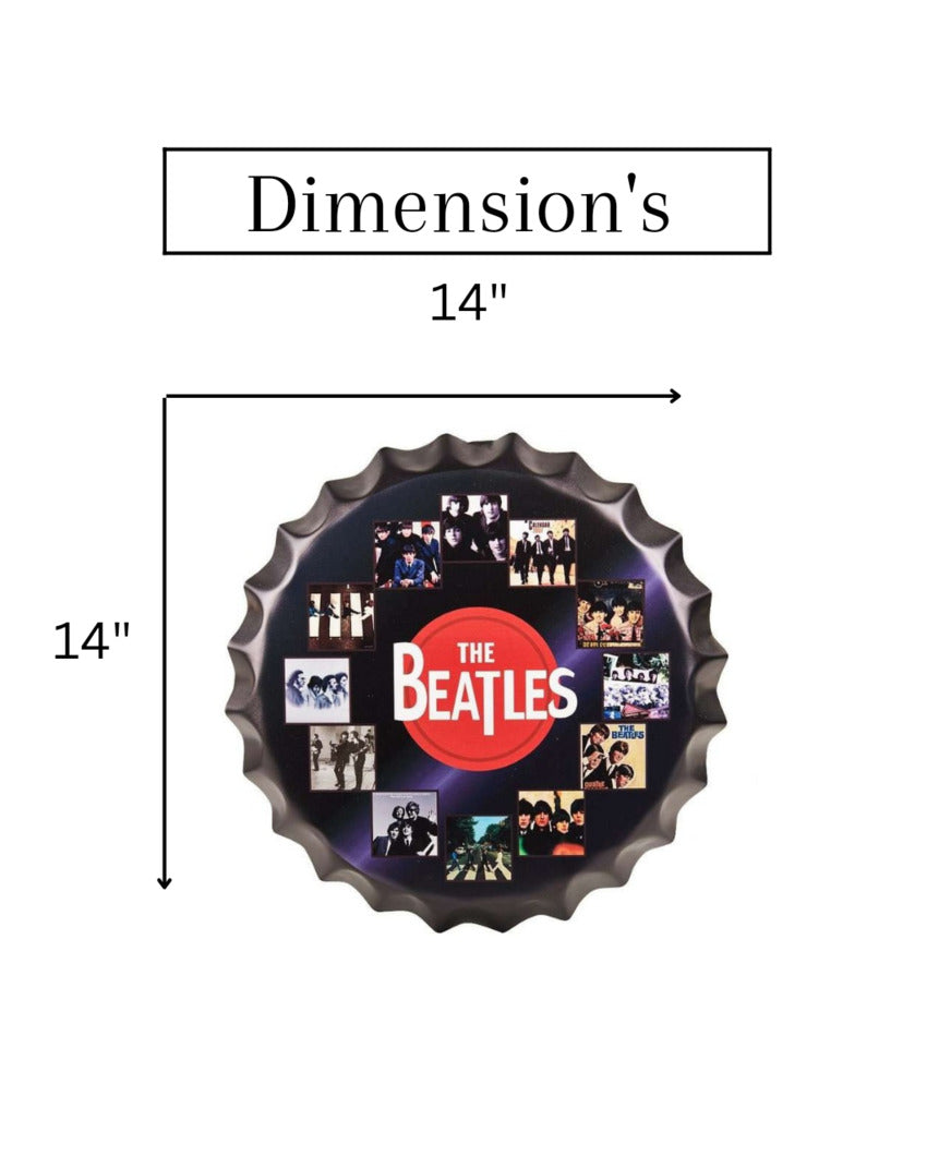 The Beatles CD Bottle Cap Wall Decor | 14 inches