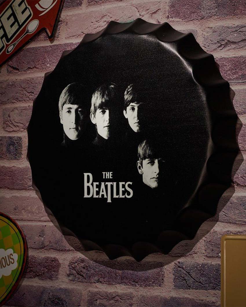 The Beatles Men Bottle Cap Wall Decor | 14 inches