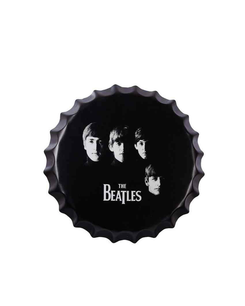 The Beatles Men Bottle Cap Wall Decor | 14 inches