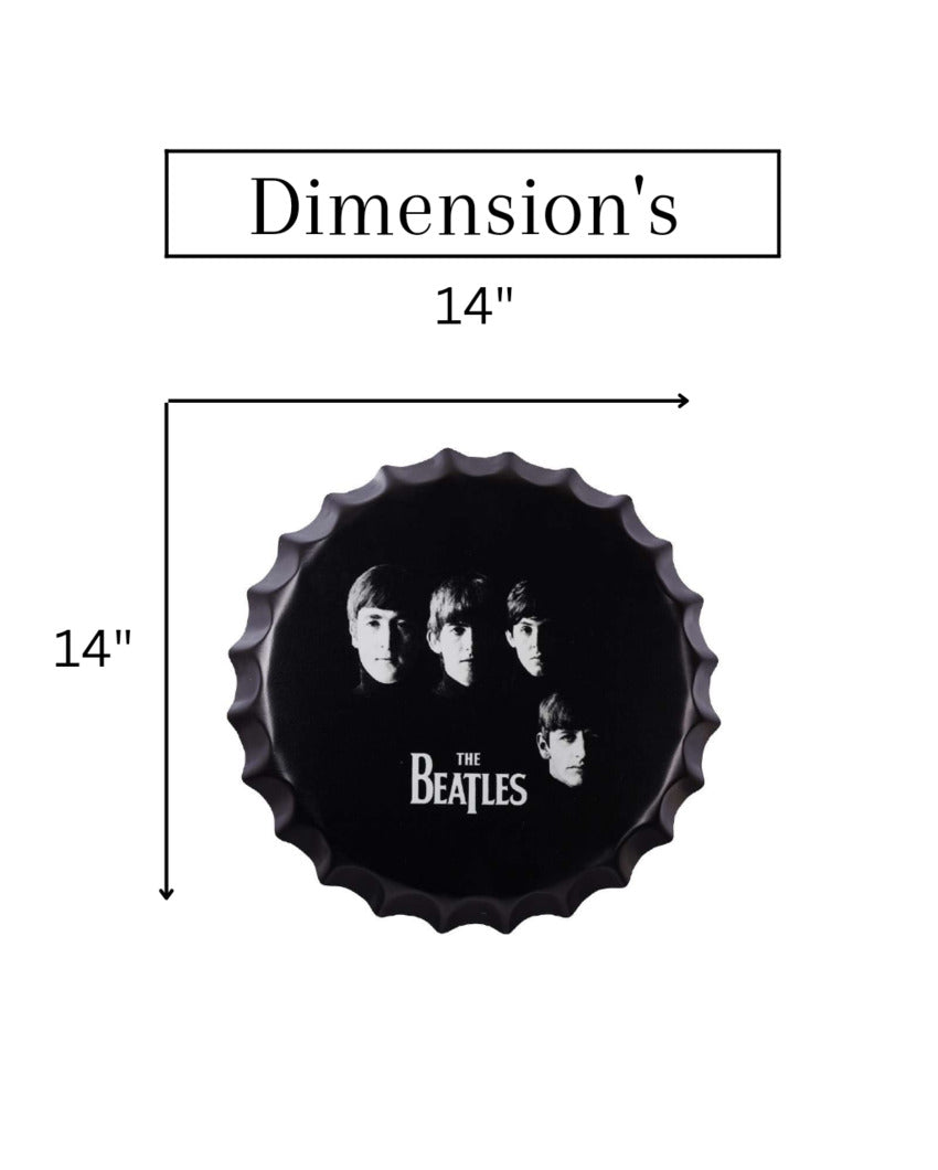 The Beatles Men Bottle Cap Wall Decor | 14 inches