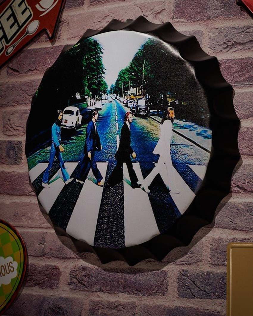 The Beatles Abbey Road Bottle Cap Wall Decor | 14 inches