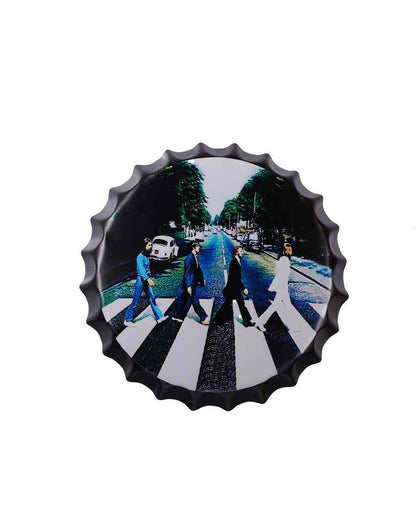 The Beatles Abbey Road Bottle Cap Wall Decor | 14 inches