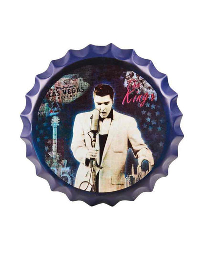 The Kings Singer Bottle Cap Wall Decor | 14 inches