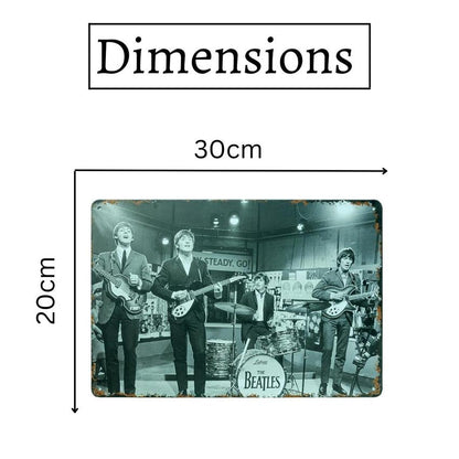 The Beatles Number Plates Big Wall Sign | 12 x 8 inches