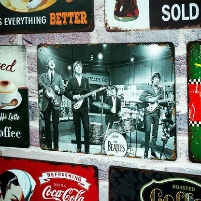 The Beatles Number Plates Big Wall Sign | 12 x 8 inches