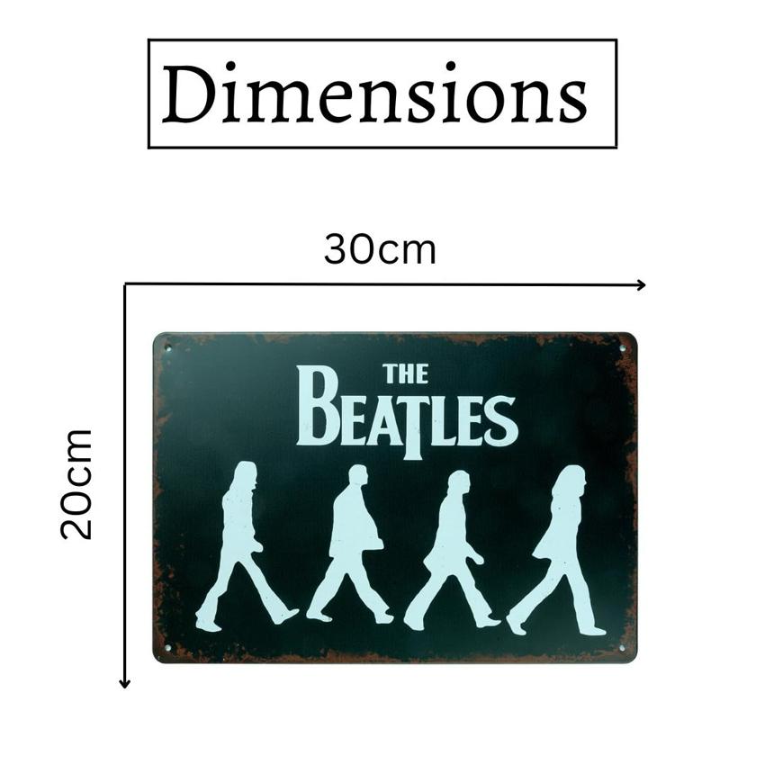 The Beatles Walking Number Plates Big Wall Sign | 12 x 8 inches