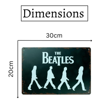 The Beatles Walking Number Plates Big Wall Sign | 12 x 8 inches