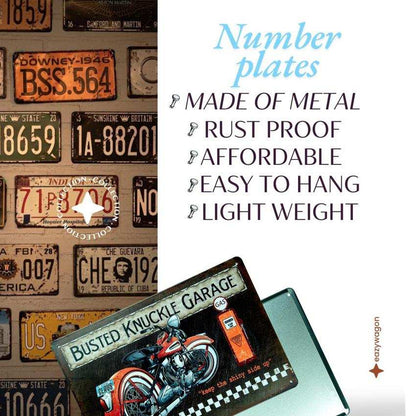 The Beatles Walking Number Plates Big Wall Sign | 12 x 8 inches