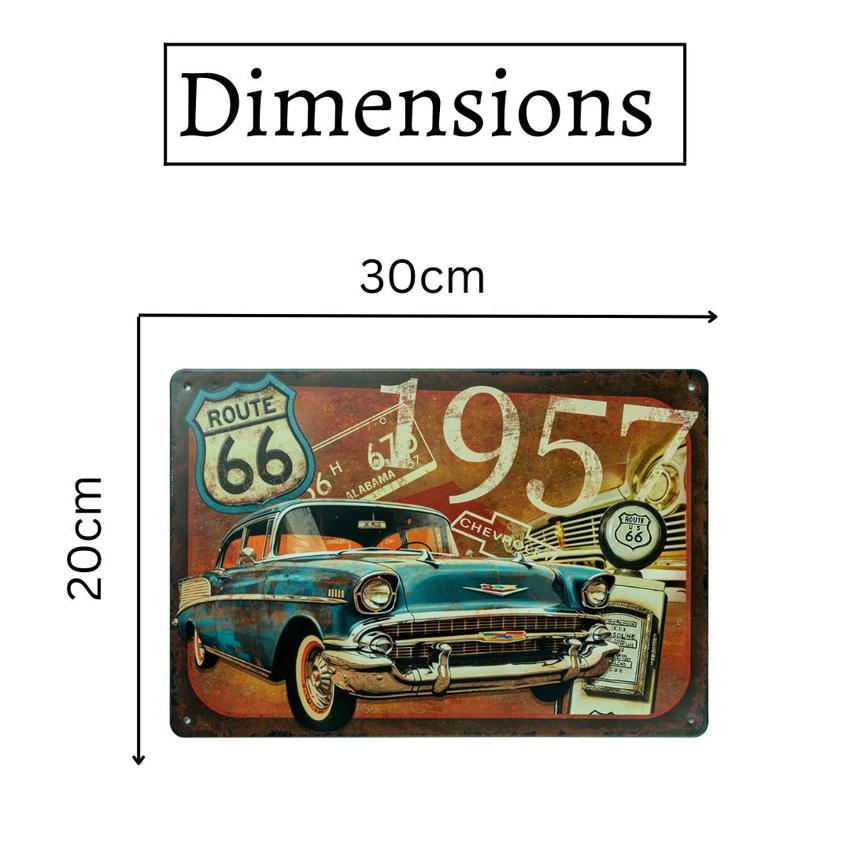 Chevrolet 1957 Number Plates Big Wall Sign | 12 x 8 inches