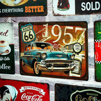 Chevrolet 1957 Number Plates Big Wall Sign | 12 x 8 inches