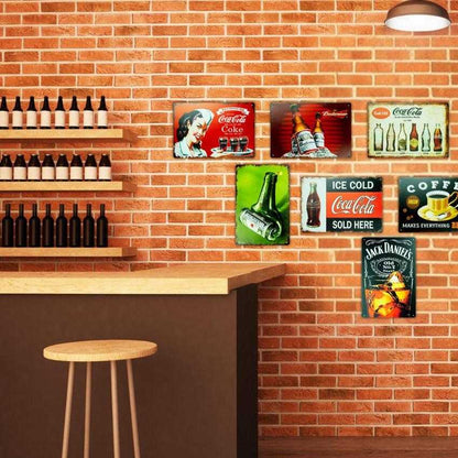 Coca Cola Posters Number Plates Big Wall Sign | 12 x 8 inches