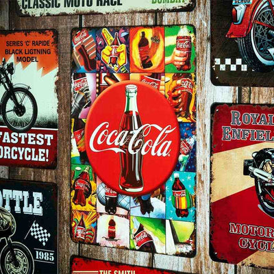 Coca Cola Posters Number Plates Big Wall Sign | 12 x 8 inches