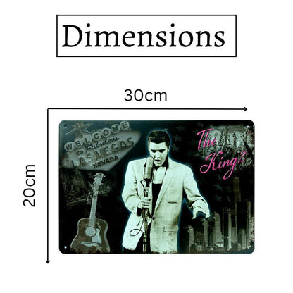 The King2 Singer Number Plates Big Wall Sign | 12 x 8 inches