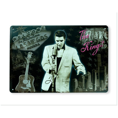 The King2 Singer Number Plates Big Wall Sign | 12 x 8 inches