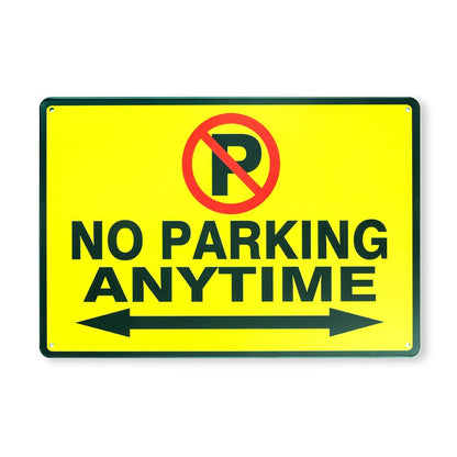 No Parking Anytime Number Plates Big Wall Sign | 12 x 8 inches