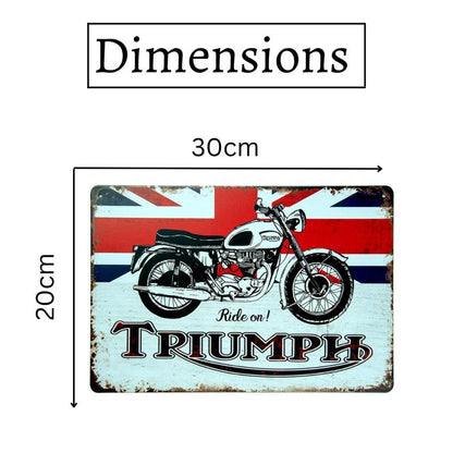 Triumph Number Plates Big Wall Sign | 12 x 8 inches