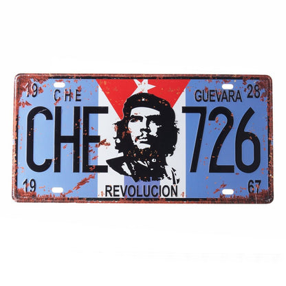 Che 726 Number Plates Wall Sign | 6 x 1 x 12 inches