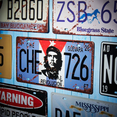 Che 726 Number Plates Wall Sign | 6 x 1 x 12 inches