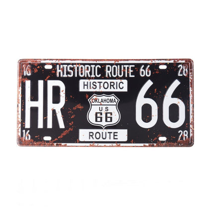 Historic Route 66 Number Plates Wall Sign | 6 x 1 x 12 inches