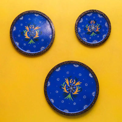 Attractive Blue Wall Decorative Plates | Set of 3 Default Title