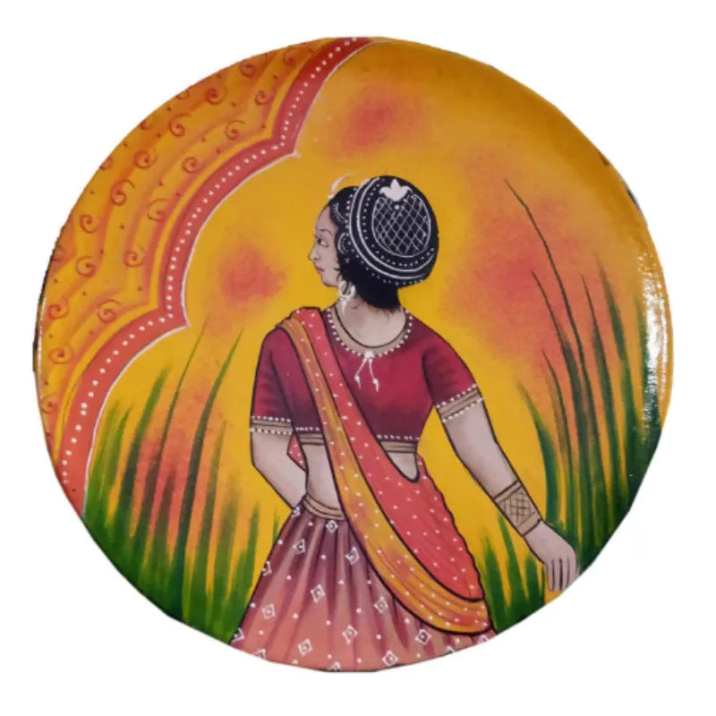 Women Printed Wooden Handpainted Wall Plate Decor | 12 Inch Default Title