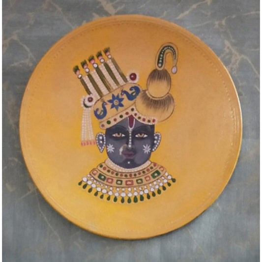 Printed Rajput Wooden Handpainted Wall Plate Décor |12 Inch Default Title