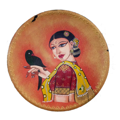 Art of Rajasthan Wooden Handpainted Wall Plate Decor | 12 Inch Default Title