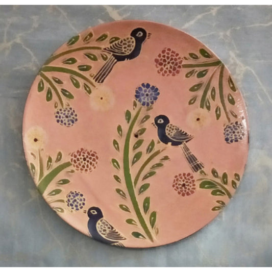 Little Bird Printed Wooden Handpainted Wall Plate Decor | 12 Inch Default Title